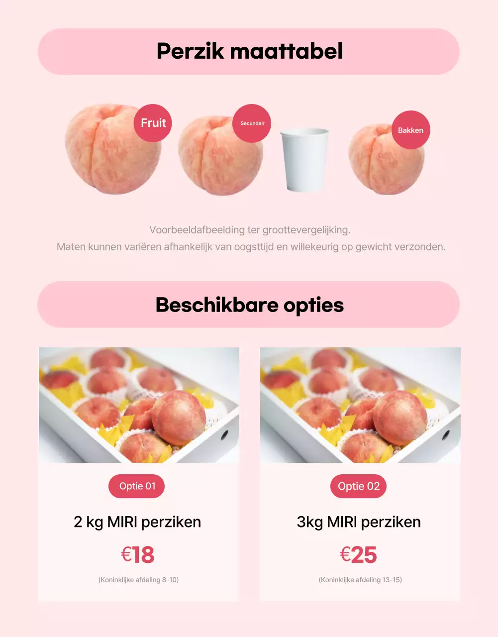 Basis seizoensfruit advertentie in roze