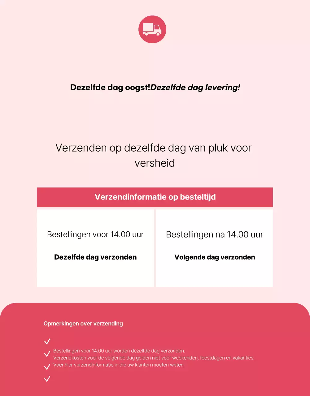 Basis seizoensfruit advertentie in roze