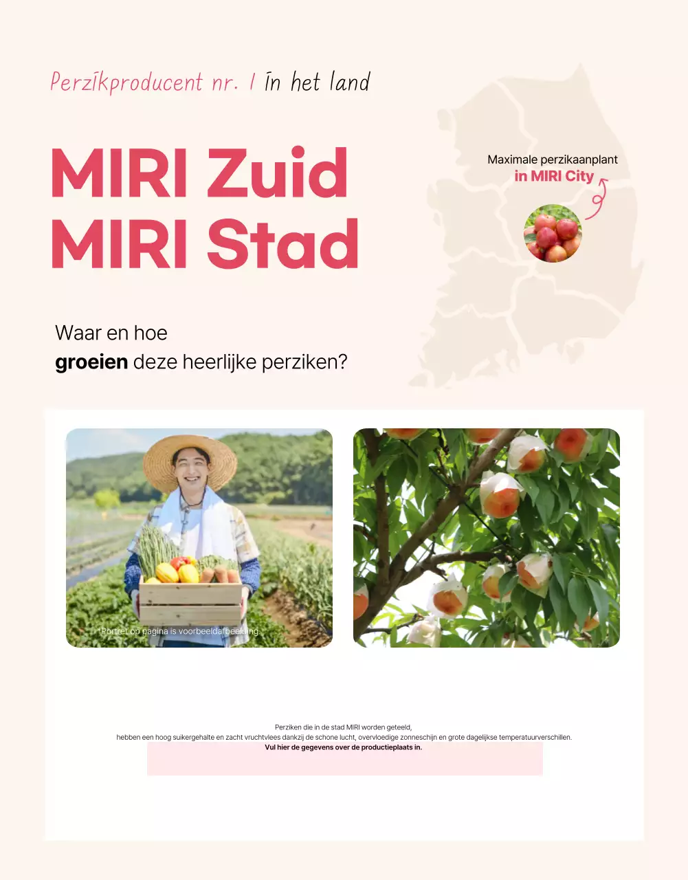 Basis seizoensfruit advertentie in roze