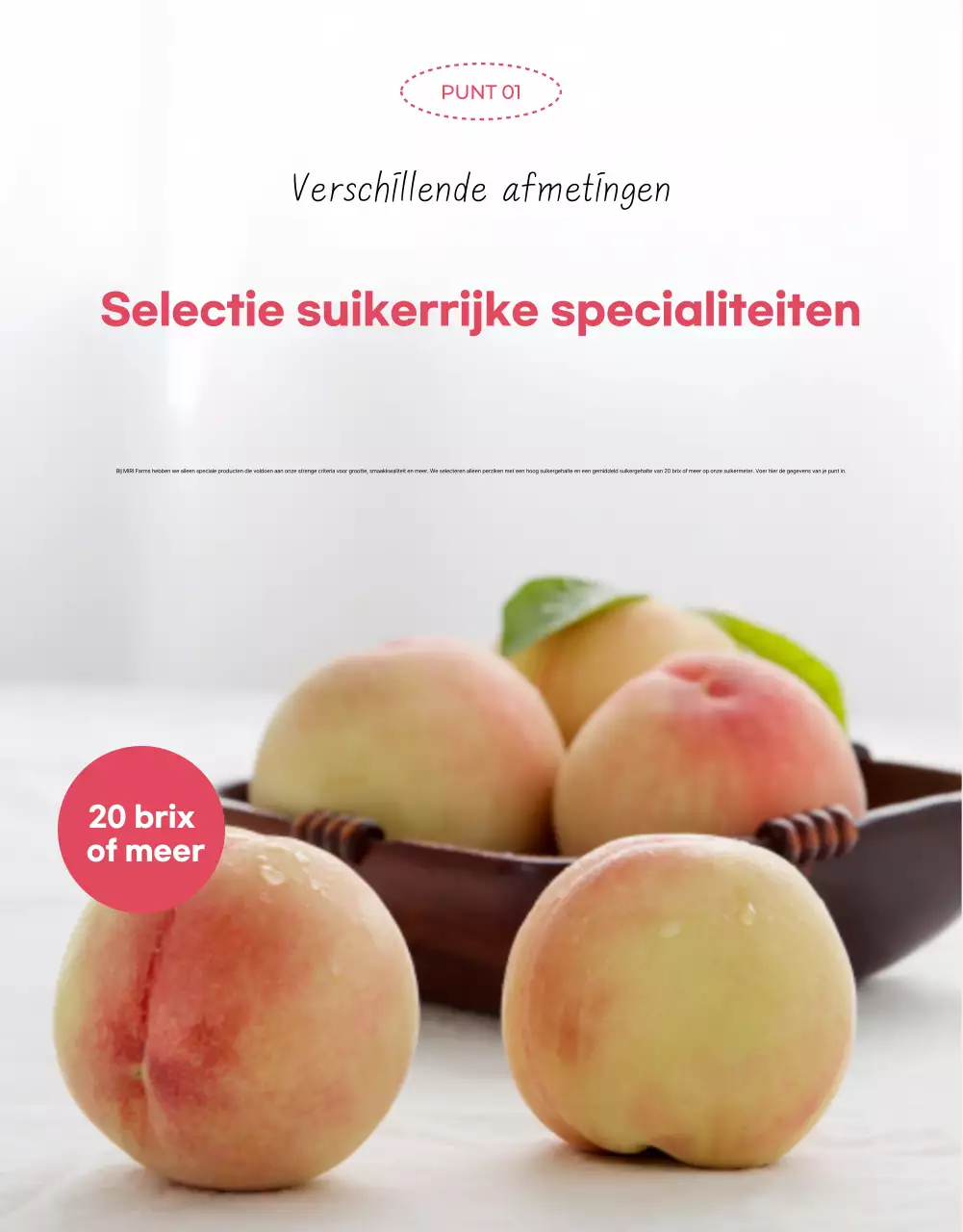 Basis seizoensfruit advertentie in roze