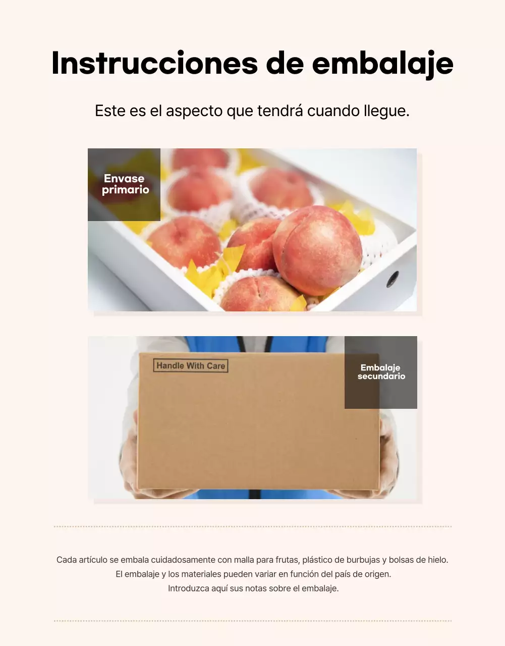 Anuncio básico de fruta de temporada en rosa