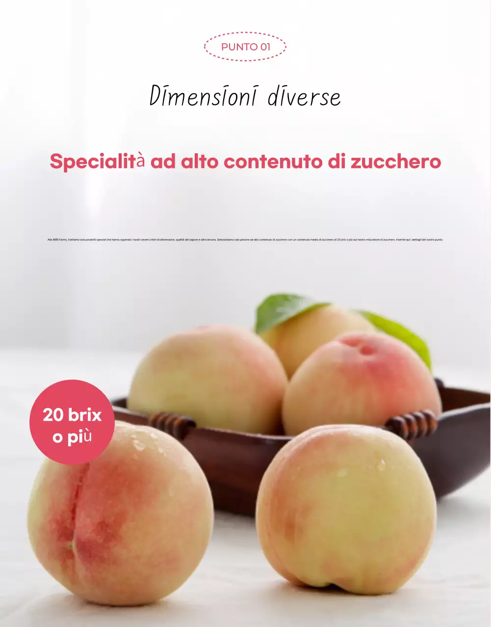 Annuncio base di frutta di stagione in rosa