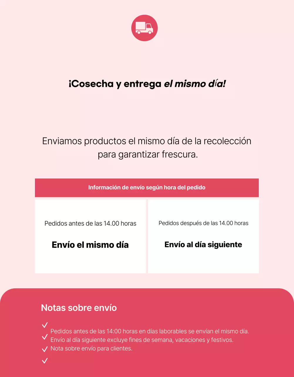 Anuncio básico de fruta de temporada en rosa