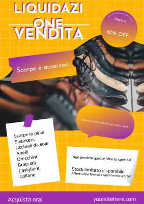 Giallo e viola Geometrico Vendita libera Pubblicità