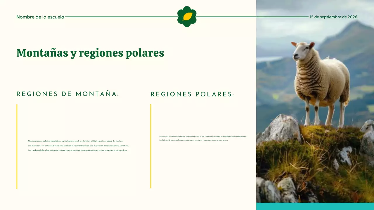 Hábitat animal moderno amarillo y verde Material de lectura