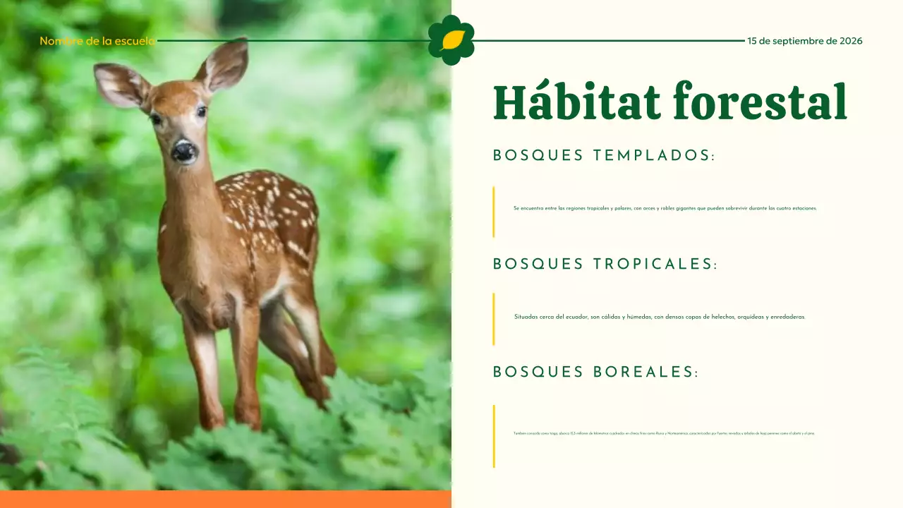 Hábitat animal moderno amarillo y verde Material de lectura