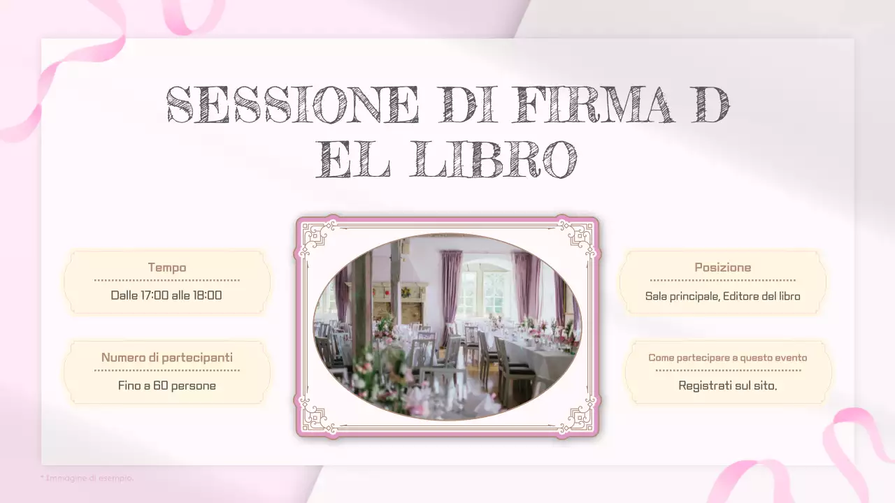 Rosa, bianco, semplice, vintage: programma della festa di lancio del libro