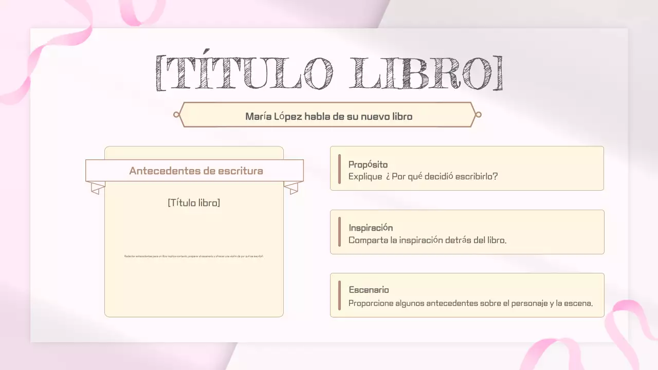 Fiesta de presentación del libro Pink White Simple Vintage