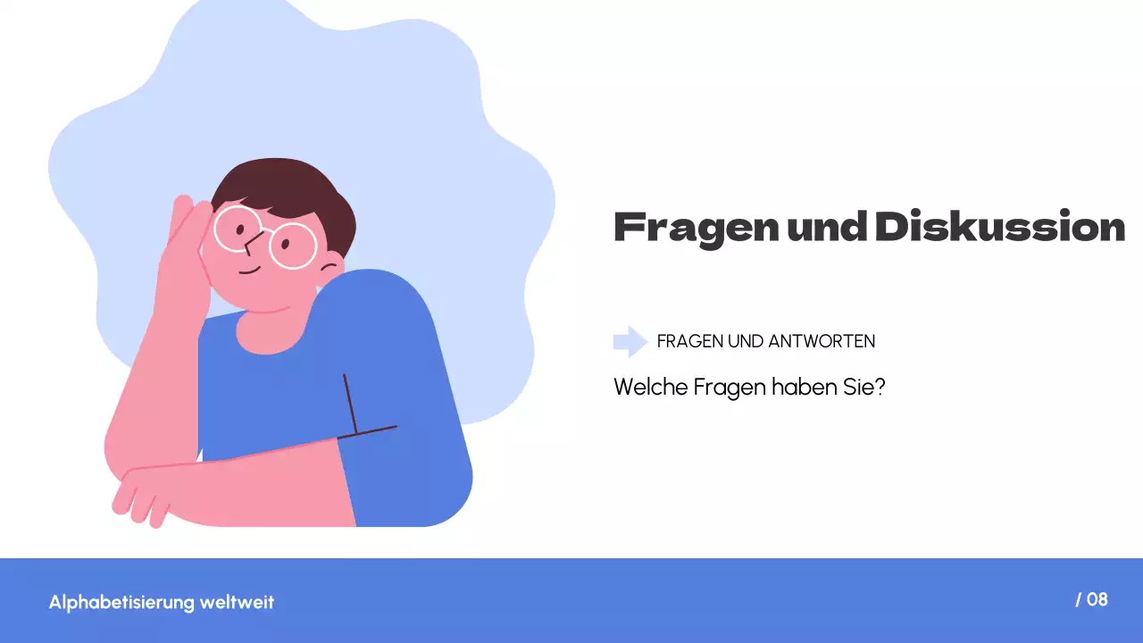 Weiß Blau Einfacher Trend Alphabetisierung auf der ganzen Welt Einleitung