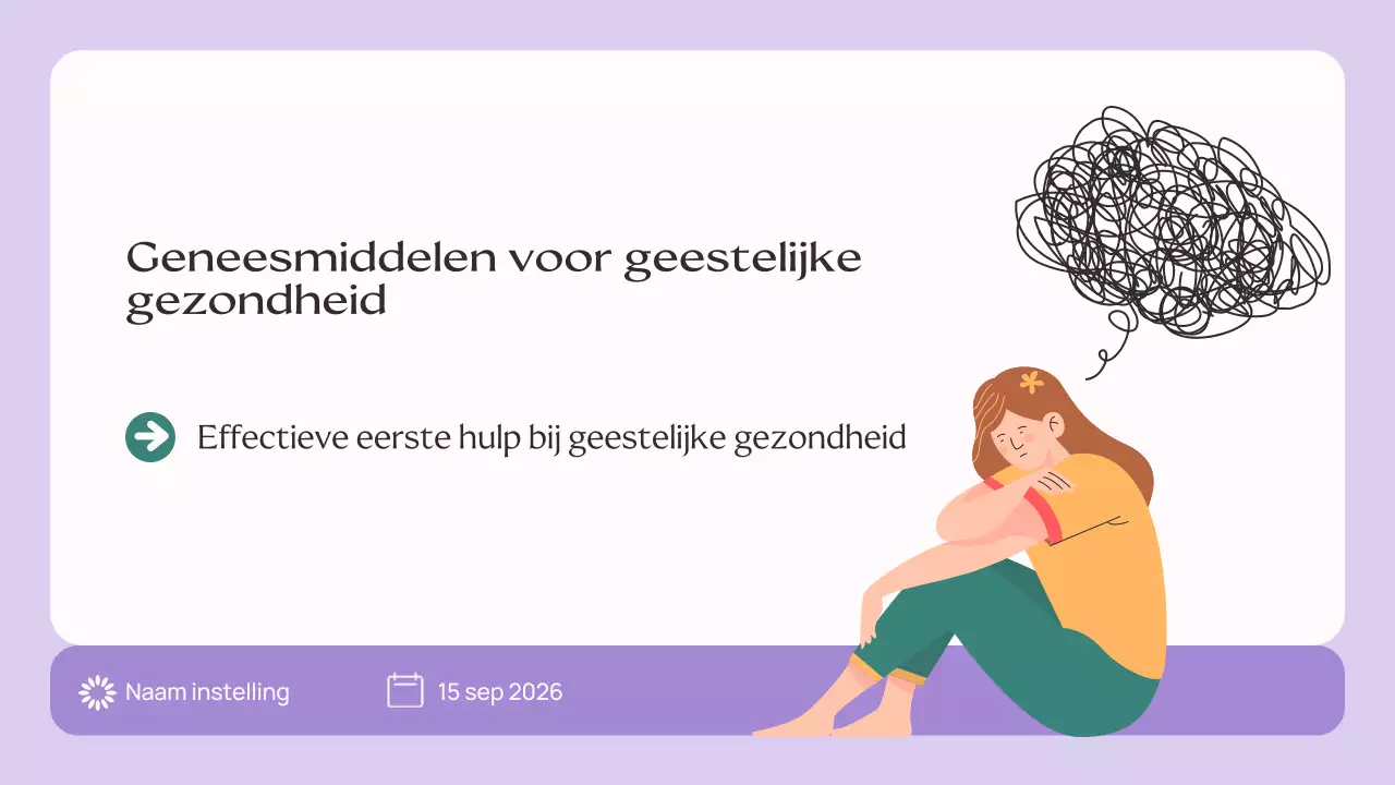 Paars Wit Moderne Geestelijke Gezondheidsremedies Gids