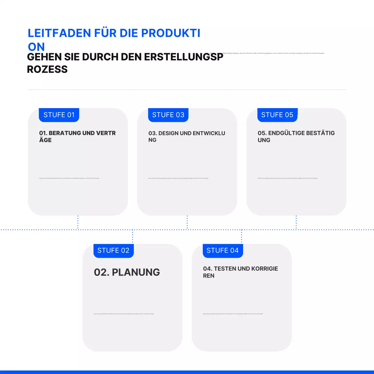 Erstellen Sie eine einfache Website in Blau und SchwarzPromoten Sie Ihre Agentur