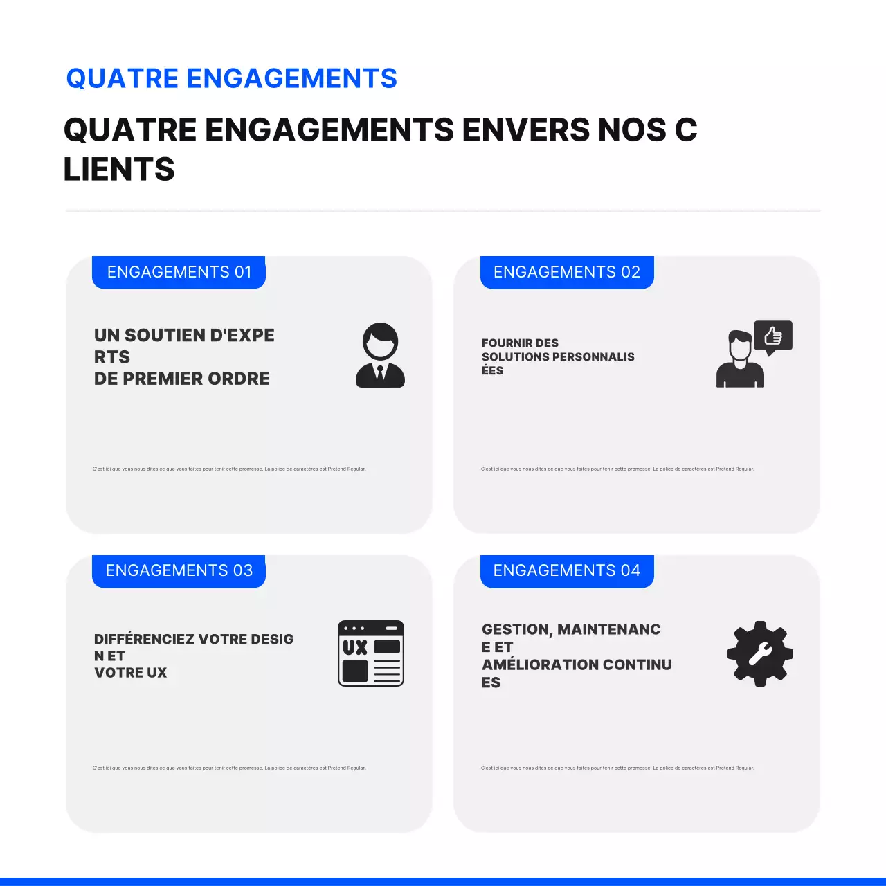 Créer un site web simple en bleu et noirPromouvoir votre agence