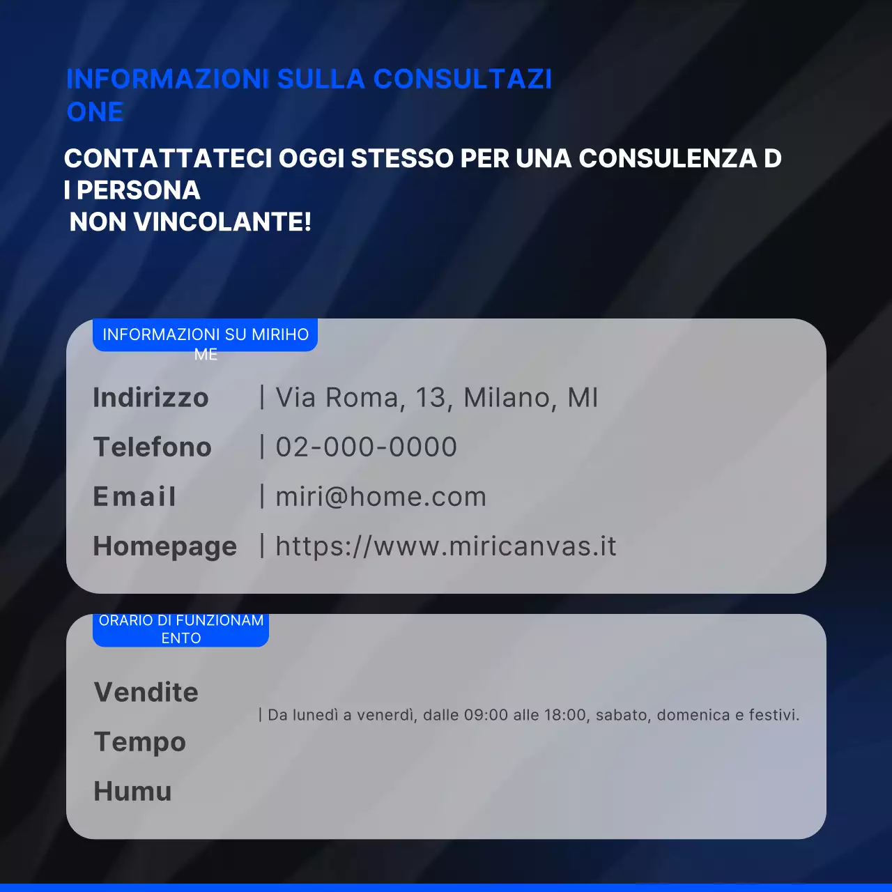 Creare un sito web semplice in blu e neroPromuovere la vostra agenzia