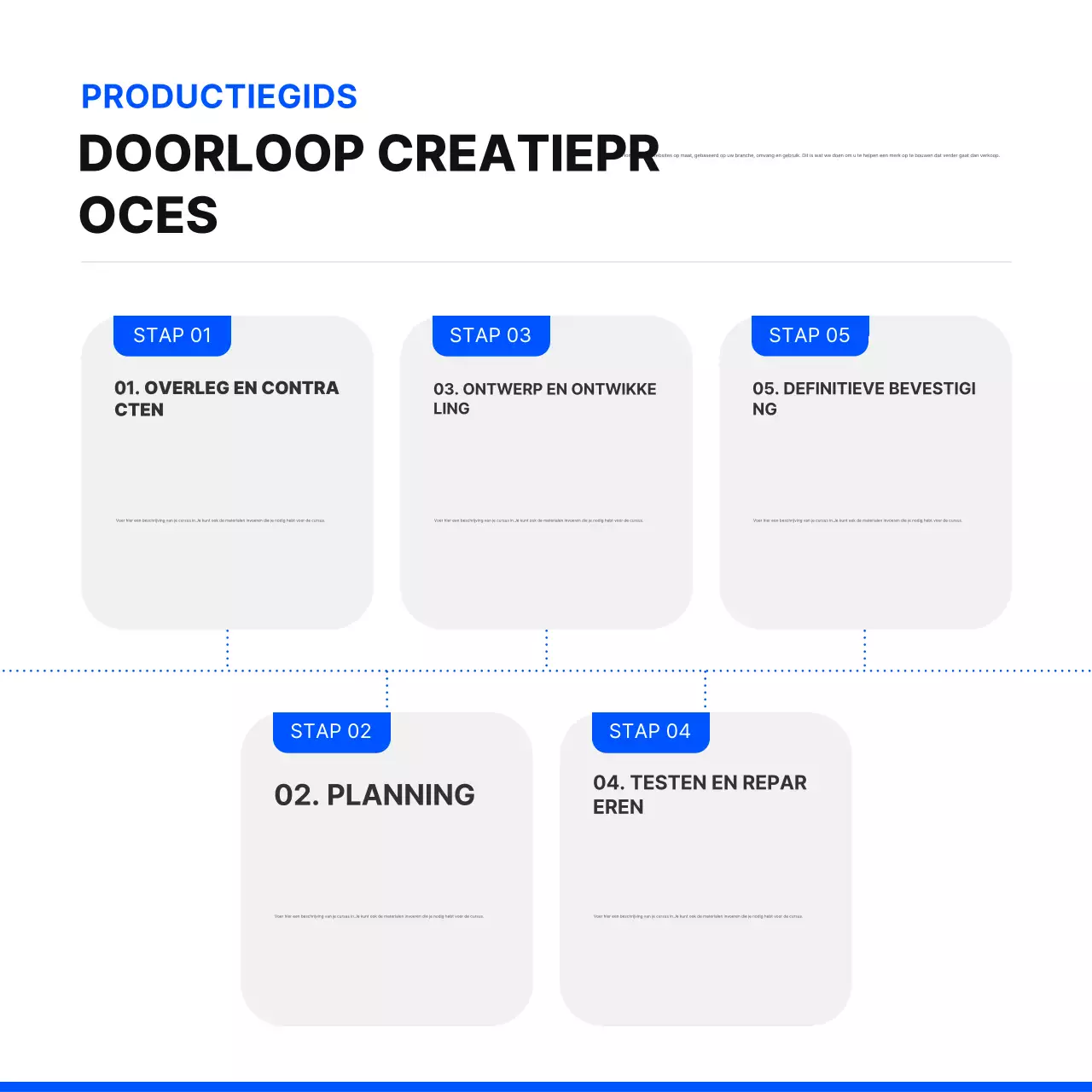 Maak een eenvoudige website in blauw en zwartPromoot je agentschap
