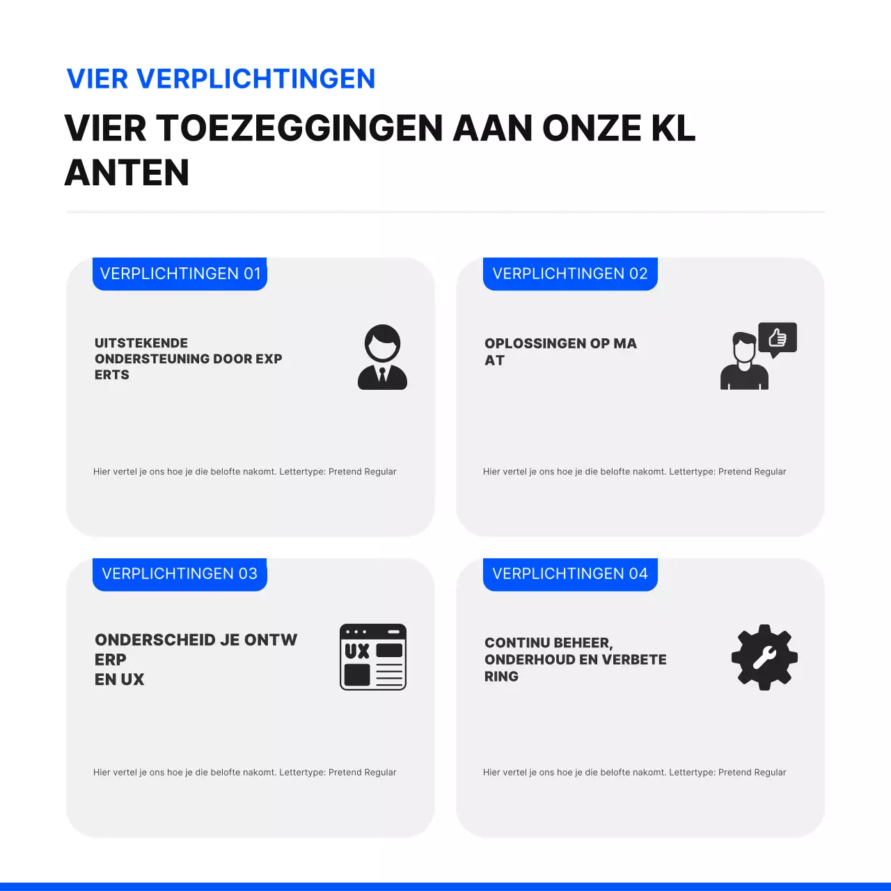 Maak een eenvoudige website in blauw en zwartPromoot je agentschap