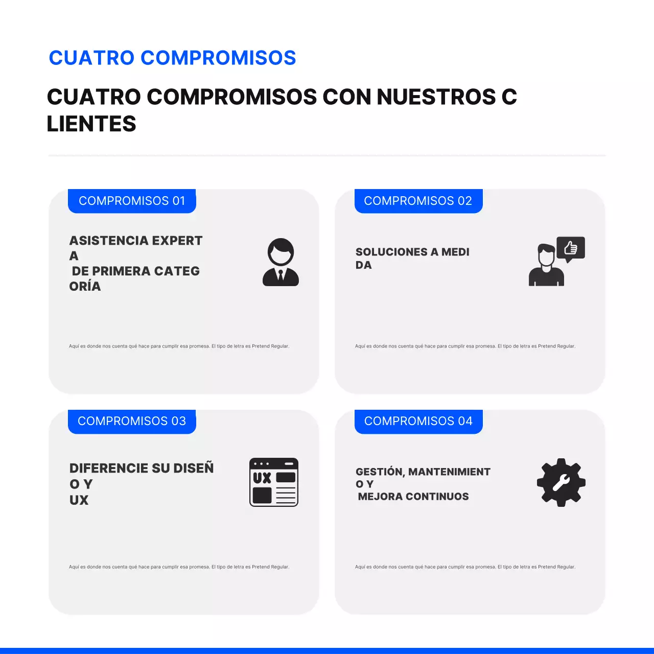 Cree un sitio web sencillo en azul y negroPromocione su agencia