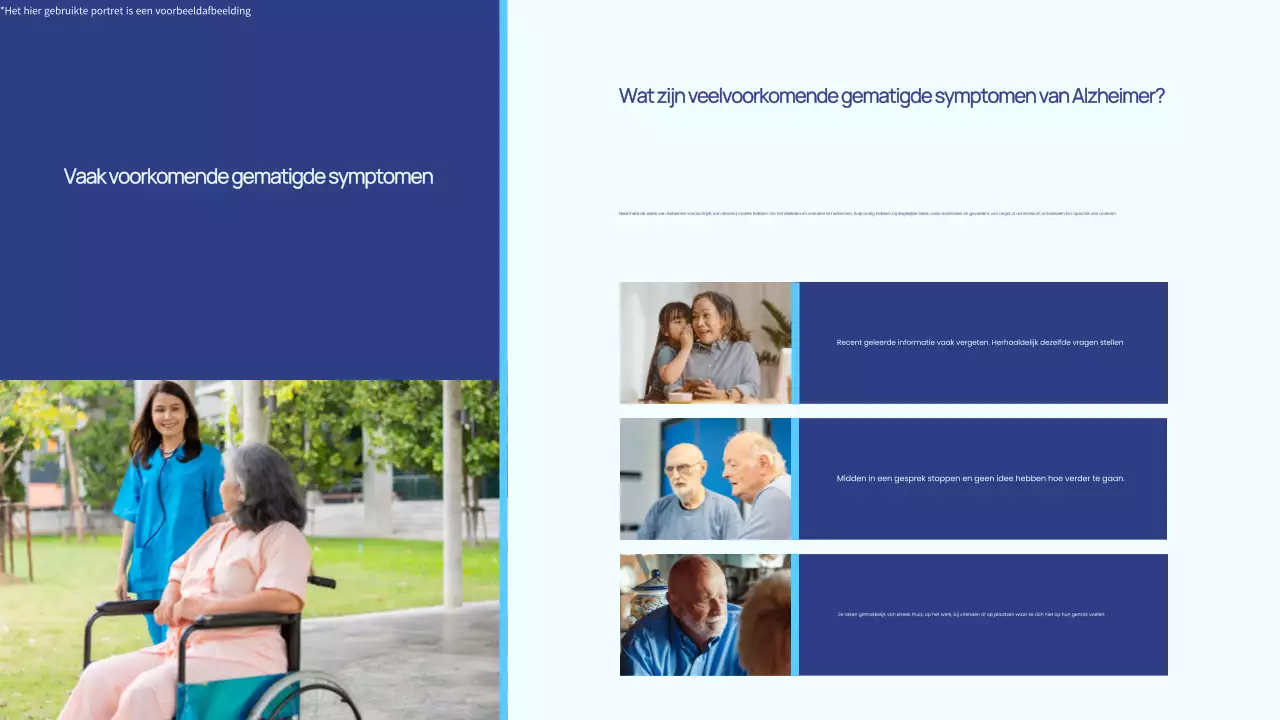 Blauw en wit Eenvoudig de ziekte van Alzheimer begrijpen Inleiding