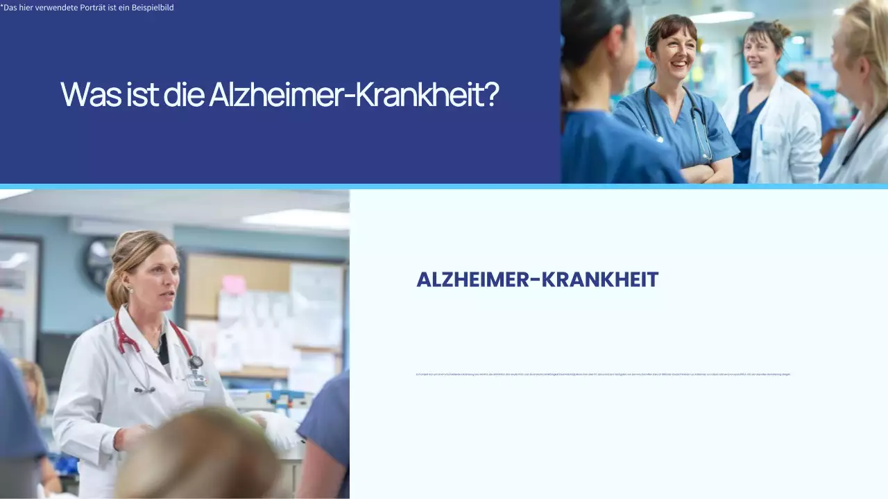 Blau und Weiß Einfaches Verständnis der Alzheimer-Krankheit Einführung