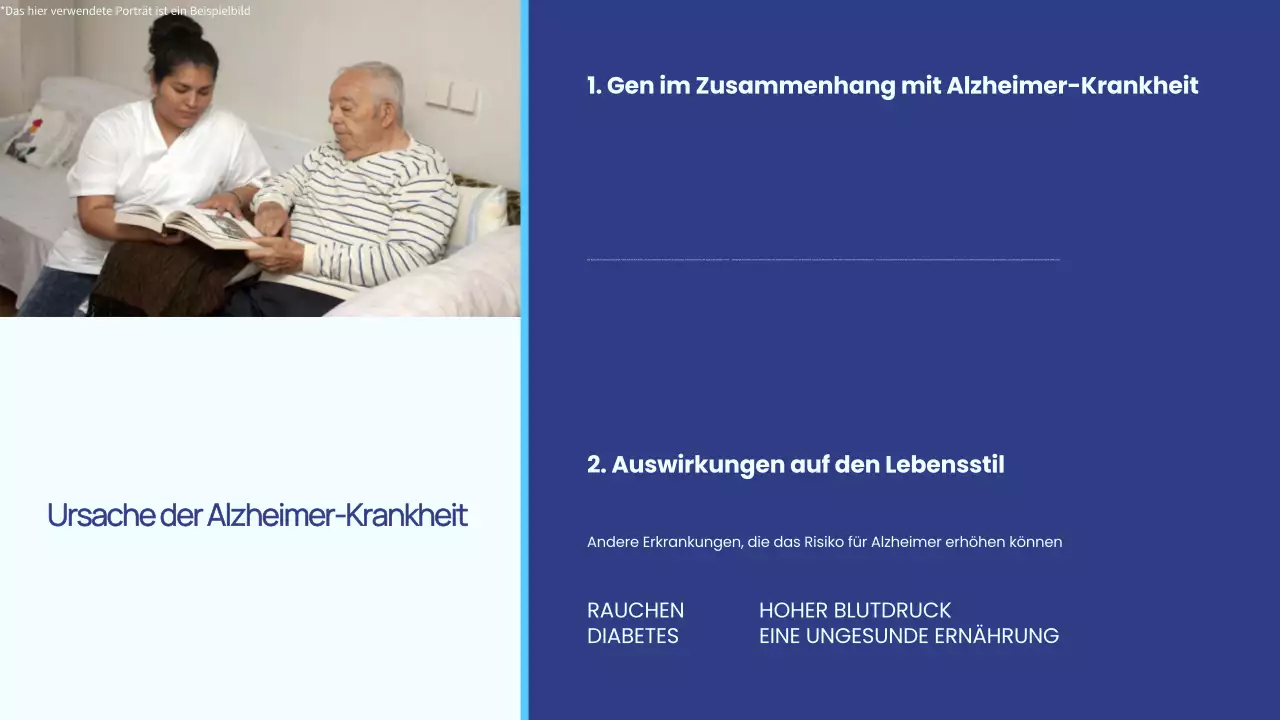 Blau und Weiß Einfaches Verständnis der Alzheimer-Krankheit Einführung