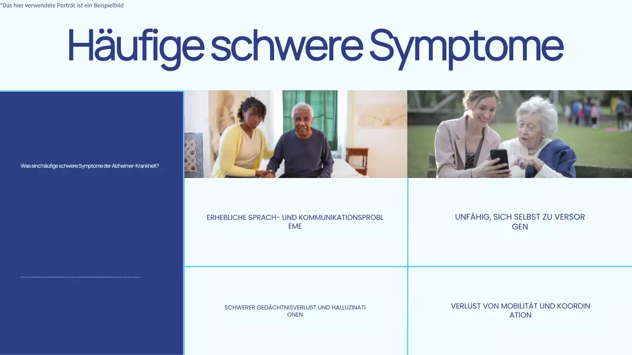 Blau und Weiß Einfaches Verständnis der Alzheimer-Krankheit Einführung