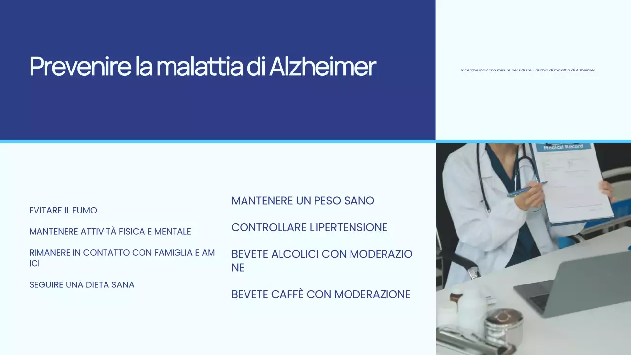 Blu e bianco Semplice comprensione del morbo di Alzheimer Introduzione
