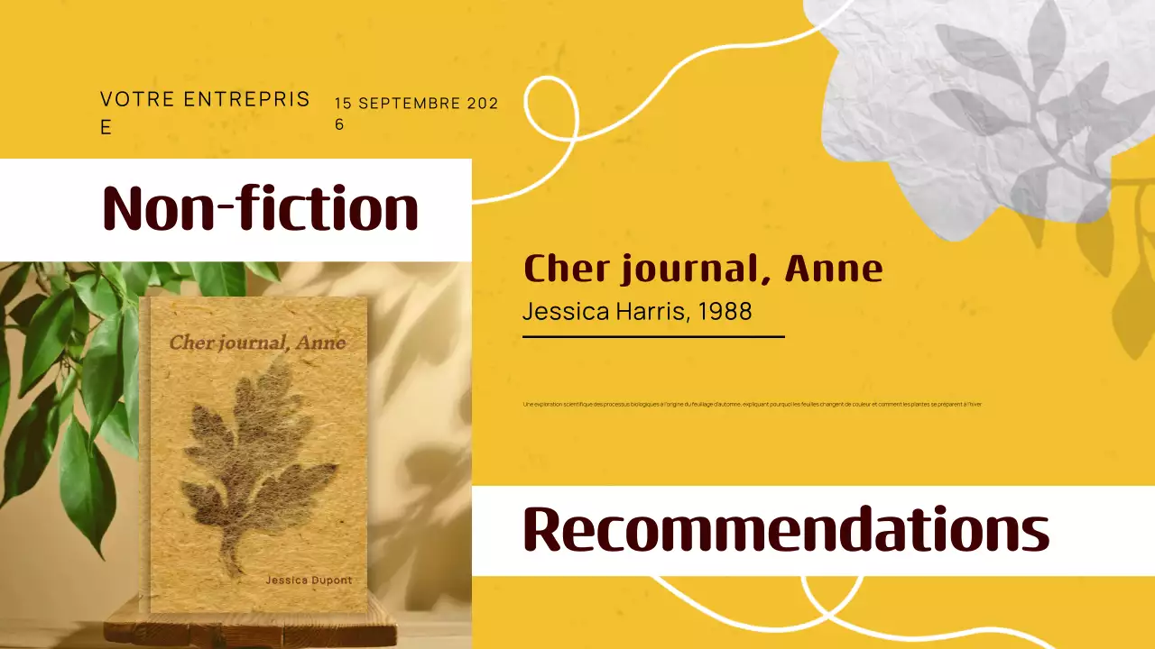 Guide de recommandations de livres d'automne classiques jaunes