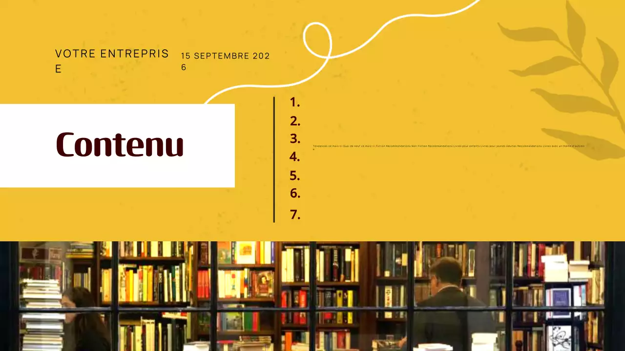 Guide de recommandations de livres d'automne classiques jaunes