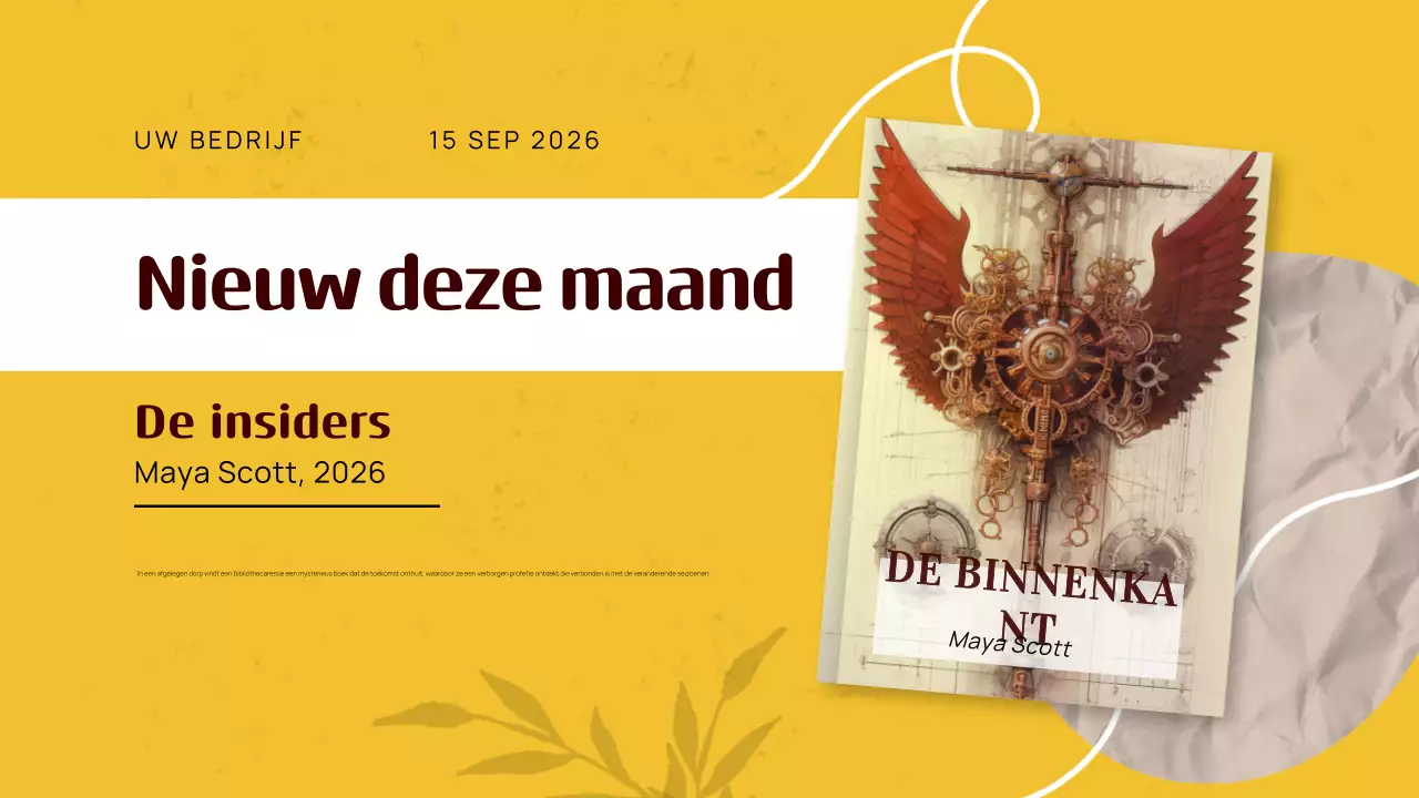 Gele klassieke herfstgids met boekaanbevelingen