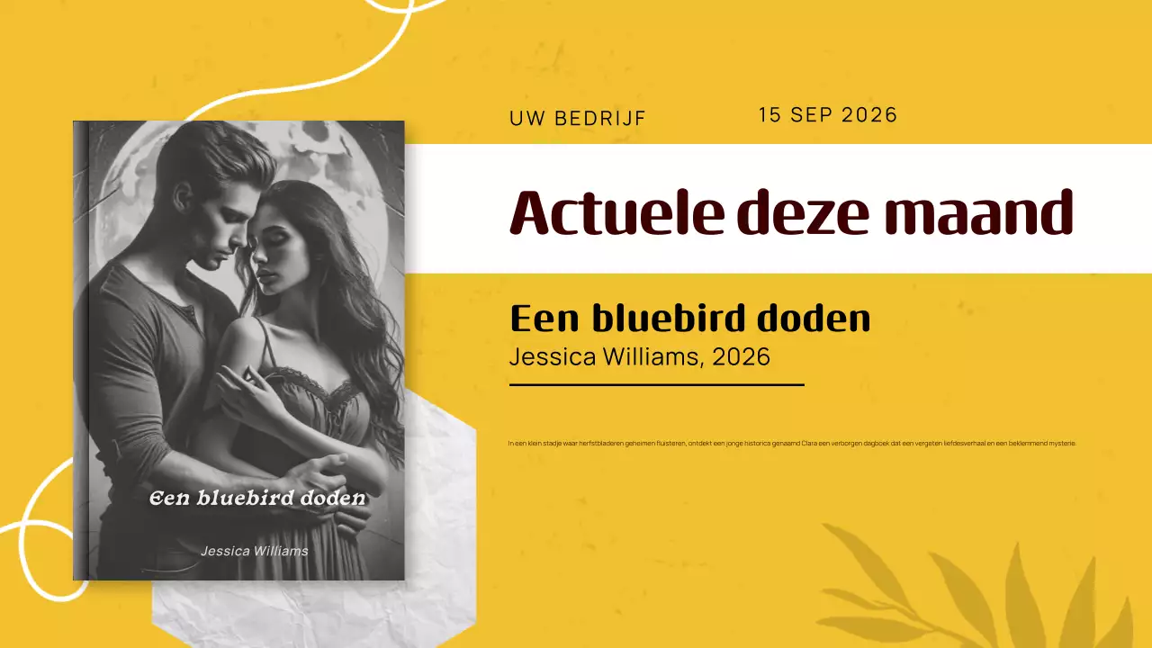 Gele klassieke herfstgids met boekaanbevelingen