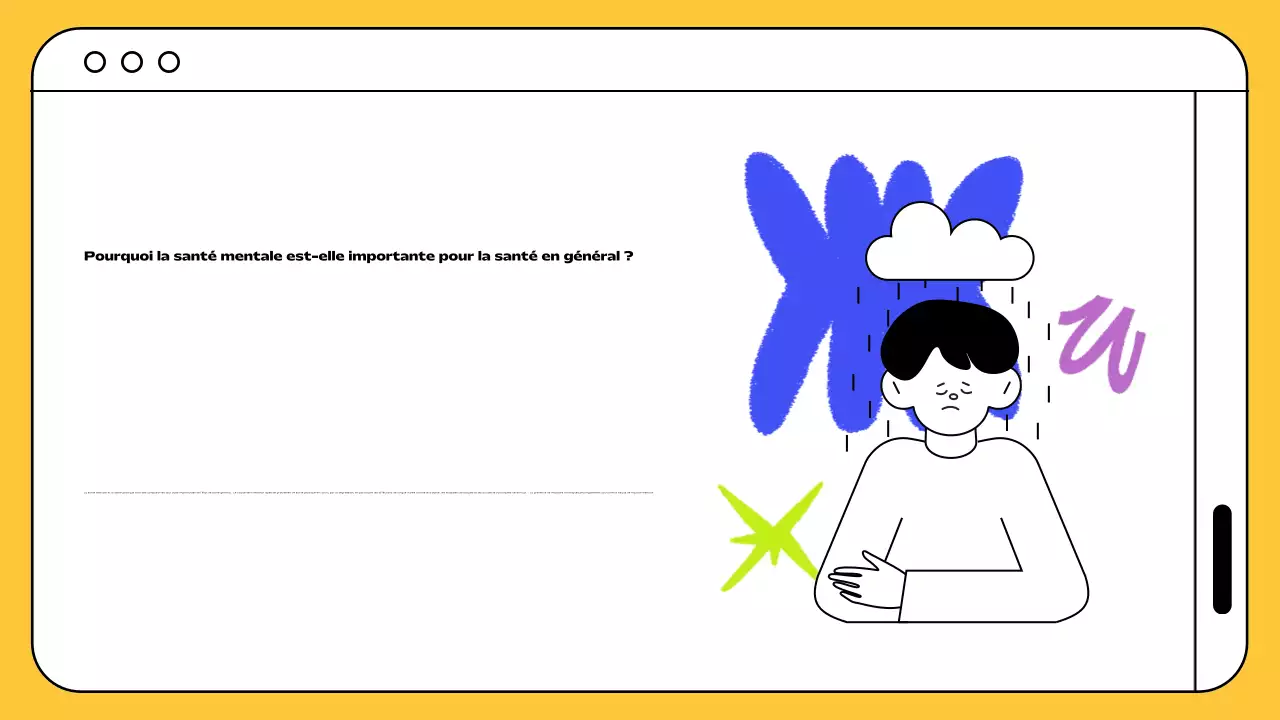 Yellow Black Minimal Mental Health and Therapy Resources (Ressources pour la santé mentale et la thérapie)