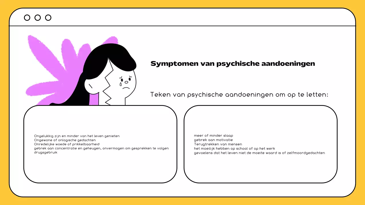 Geel Zwart Minimal Hulpmiddelen voor geestelijke gezondheid en therapie