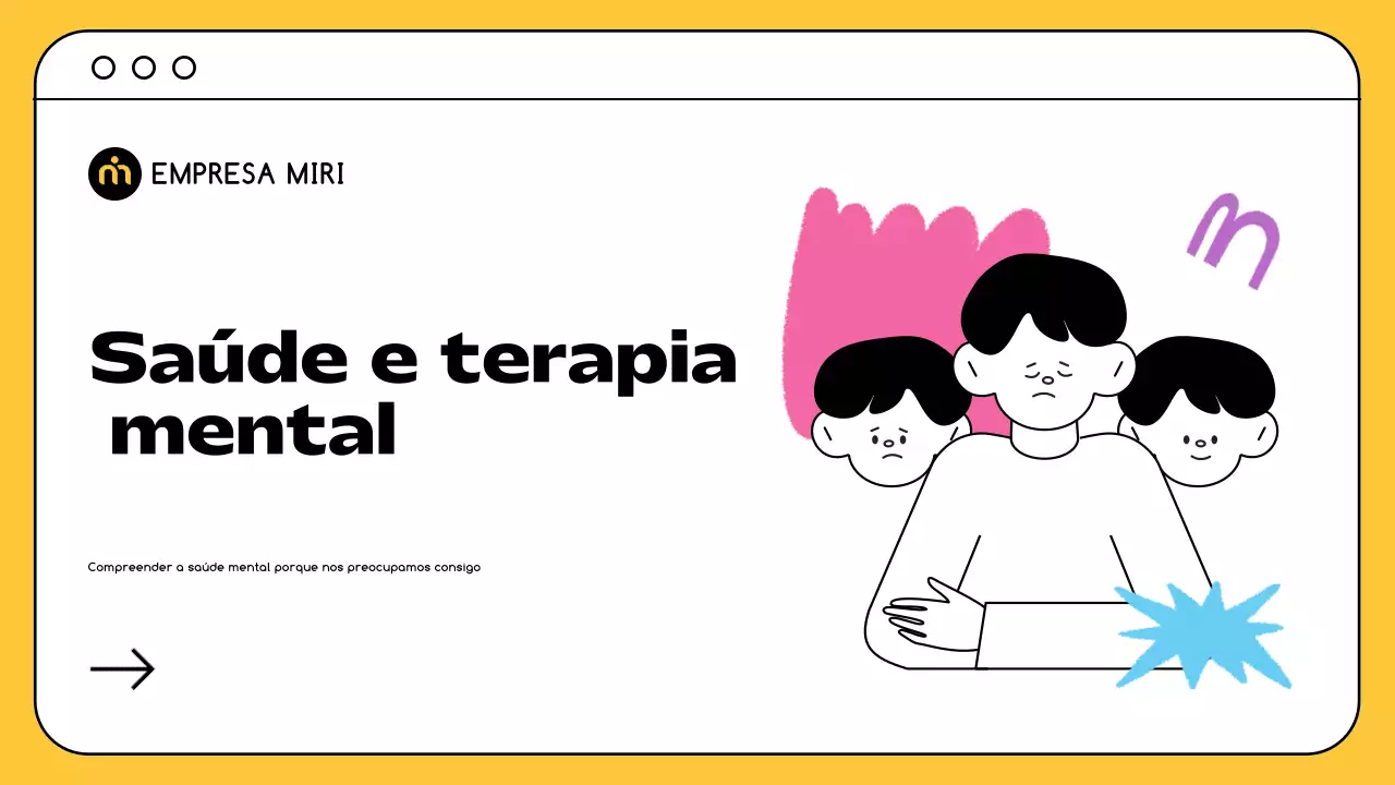 Amarelo Preto Mínimo Recursos de saúde mental e terapia