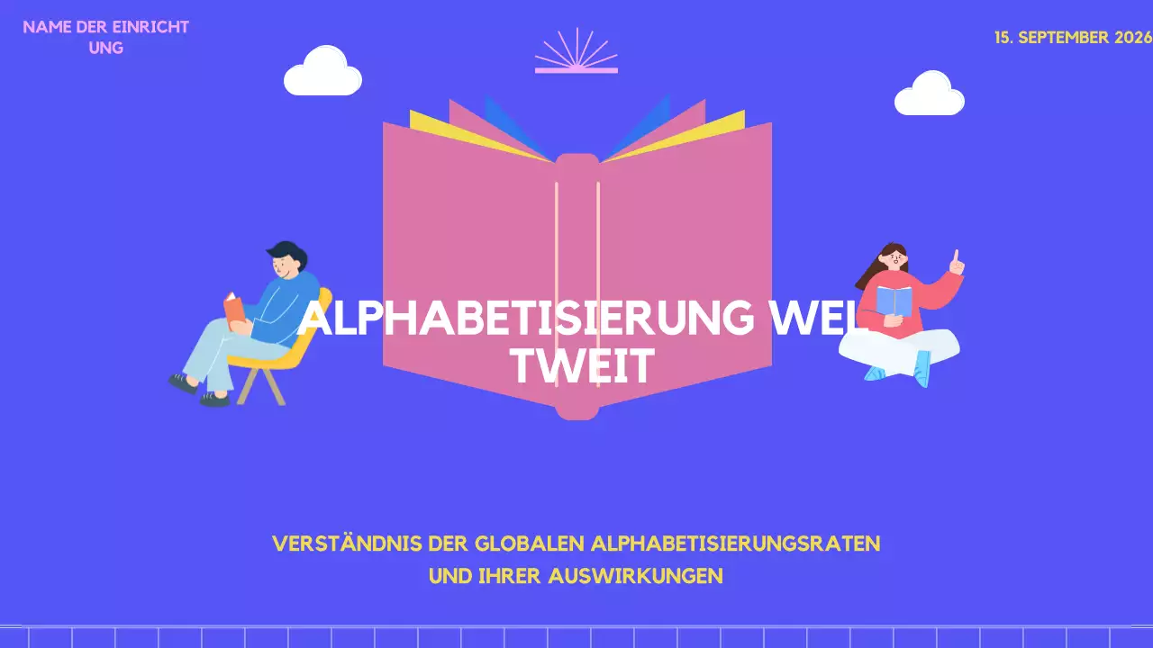 lila-rosa Fantasie Umfrage Trend Alphabetisierung Rund um die Welt