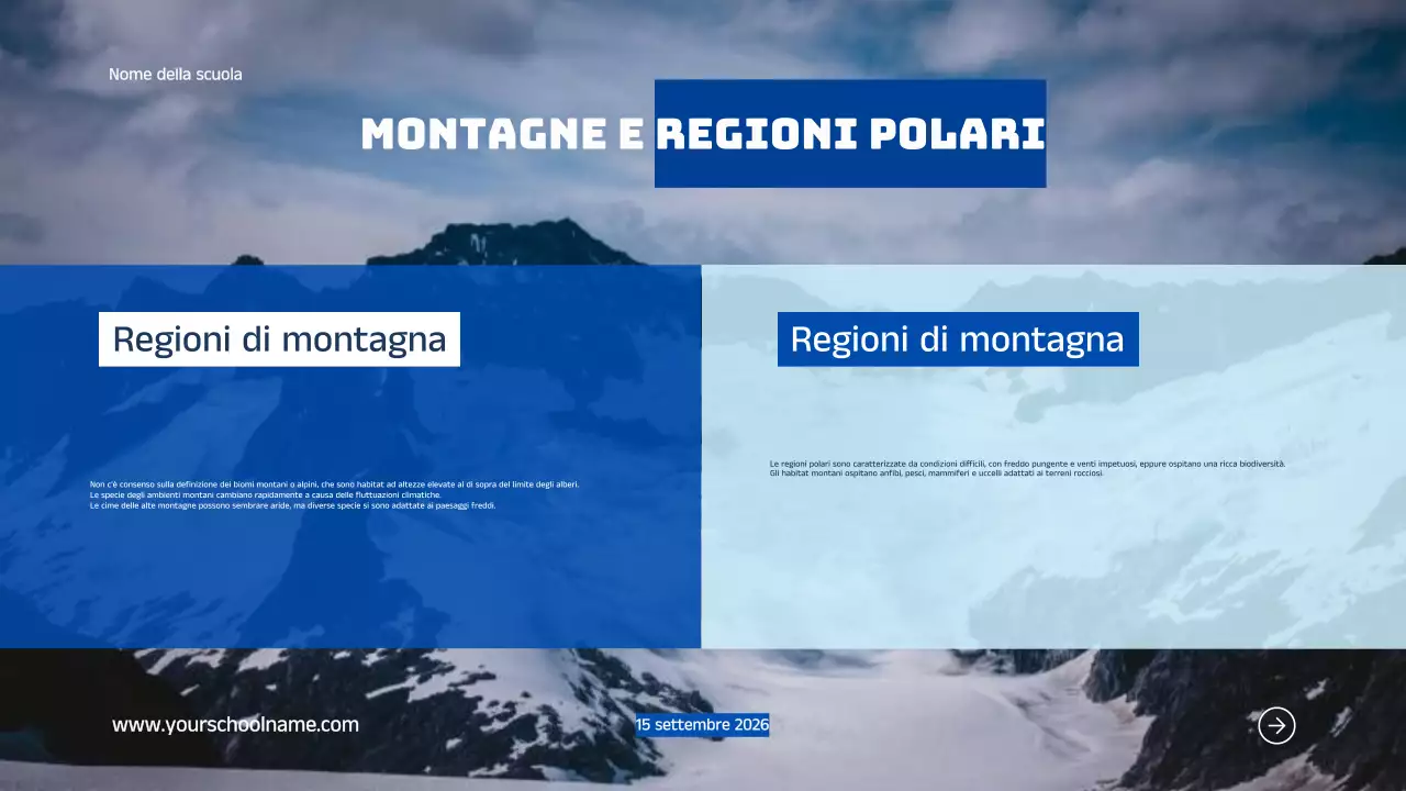 Blu Arancione Moderno Grassetto Geometrico Introduzione agli habitat animali Infografica