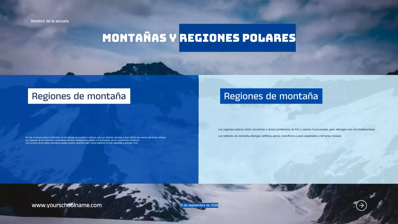 Azul Naranja Moderno Atrevido Geométrico Introducción a los hábitats de los animales Infografía