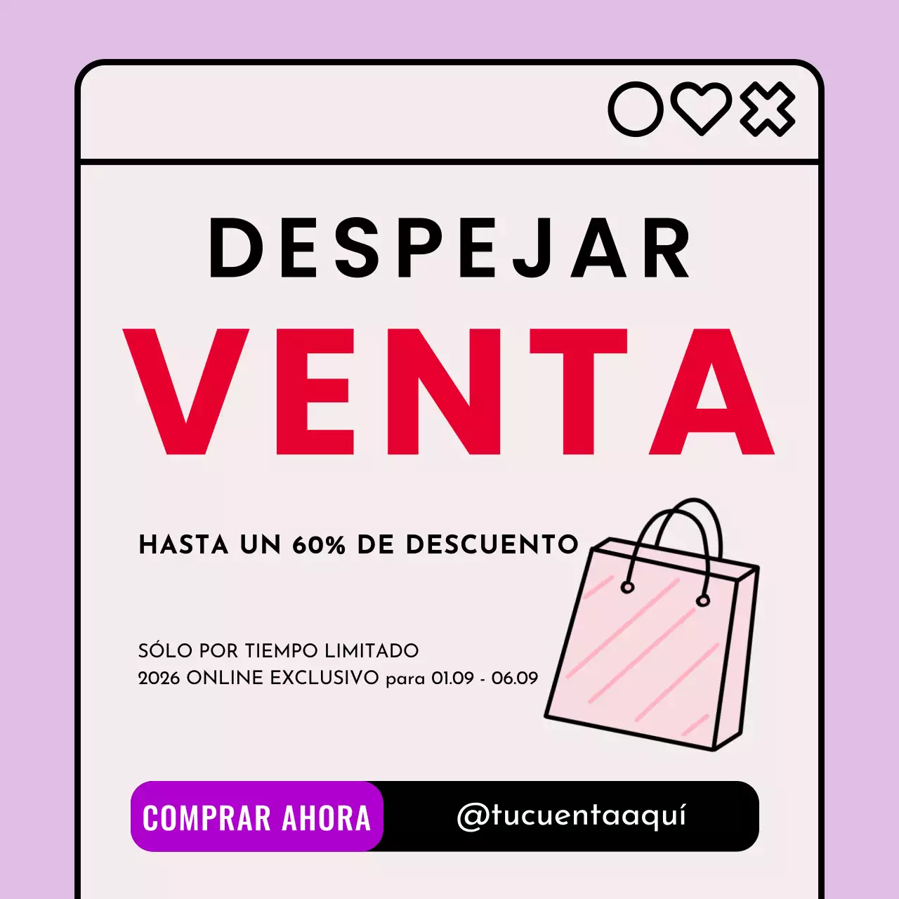 Purple Red Simple Clearance Sale Promotion