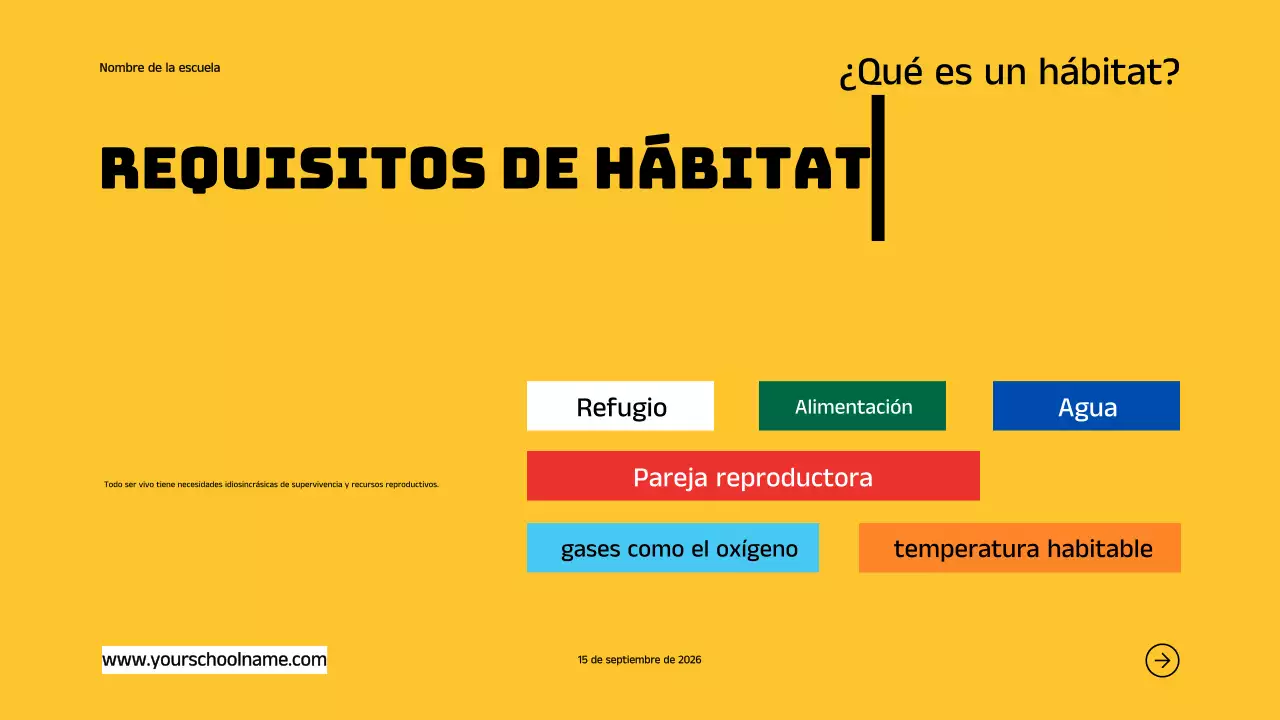 Azul Naranja Moderno Atrevido Geométrico Introducción a los hábitats de los animales Infografía