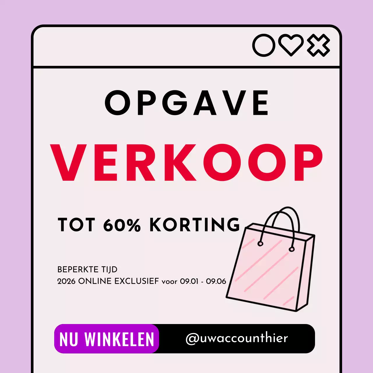 Paars Rood Eenvoudig Opruiming Uitverkoop Promotie