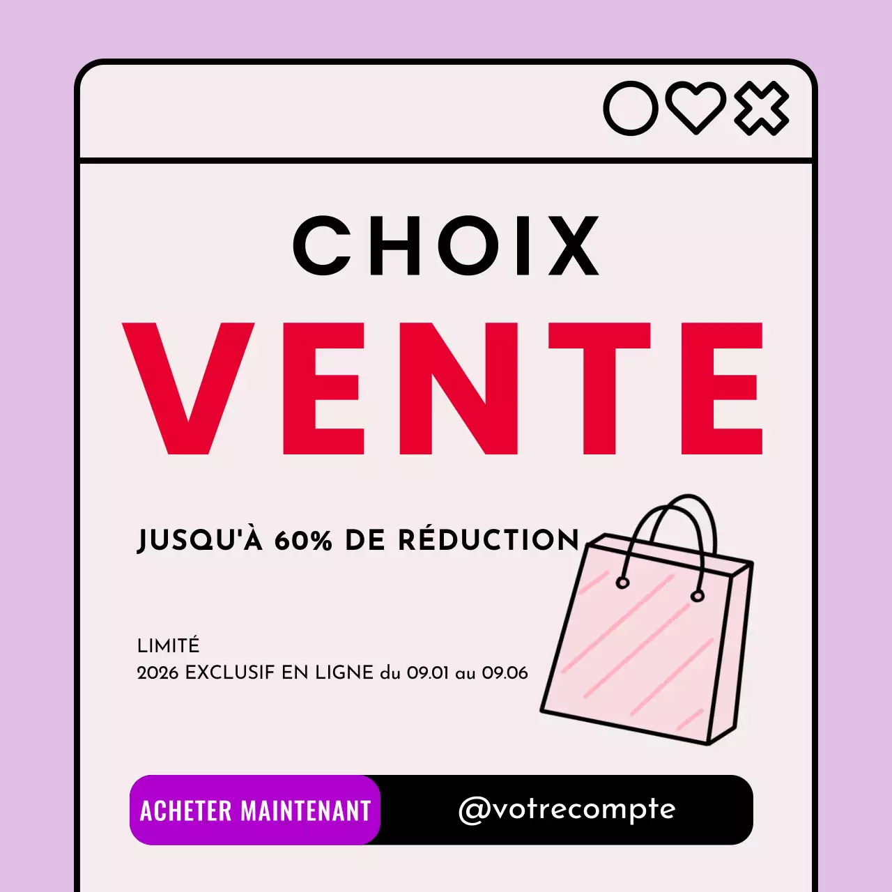 Purple Red Simple Clearance Sale Promotion