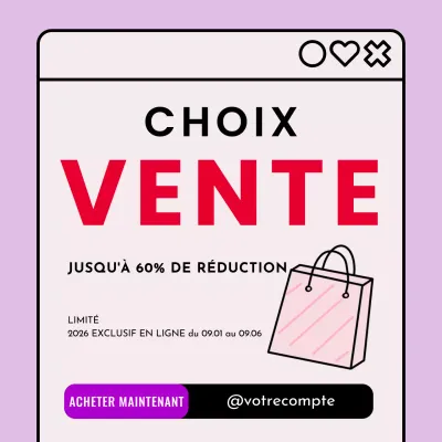 Purple Red Simple Clearance Sale Promotion