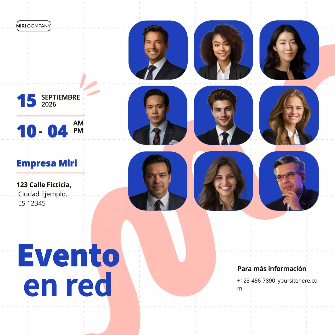 Blue Modern Publicidad de eventos de redes empresariales