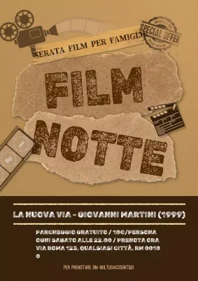 Promuovere un evento di film vintage in marrone e beige