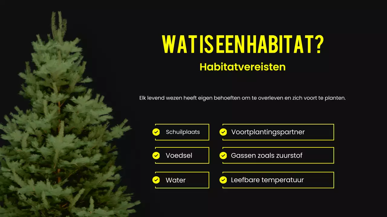 Zwart en geel modern dierenhabitat lesmateriaal