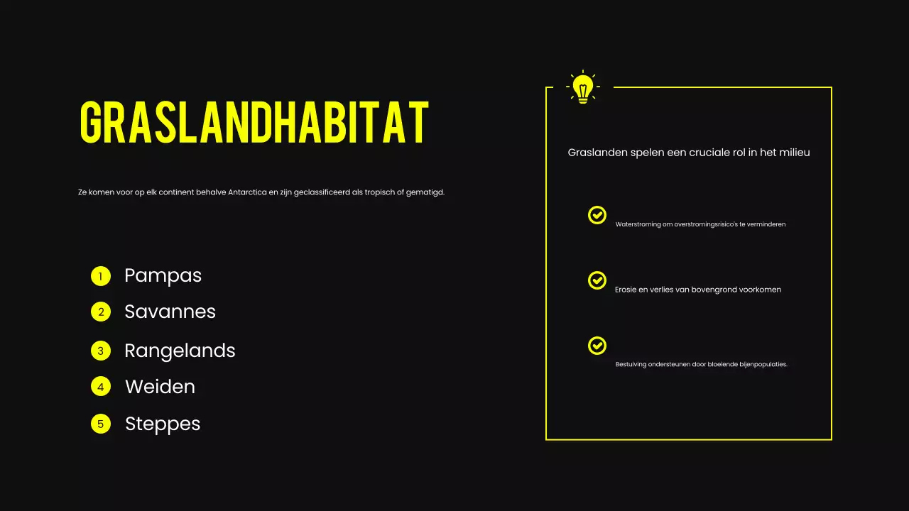 Zwart en geel modern dierenhabitat lesmateriaal