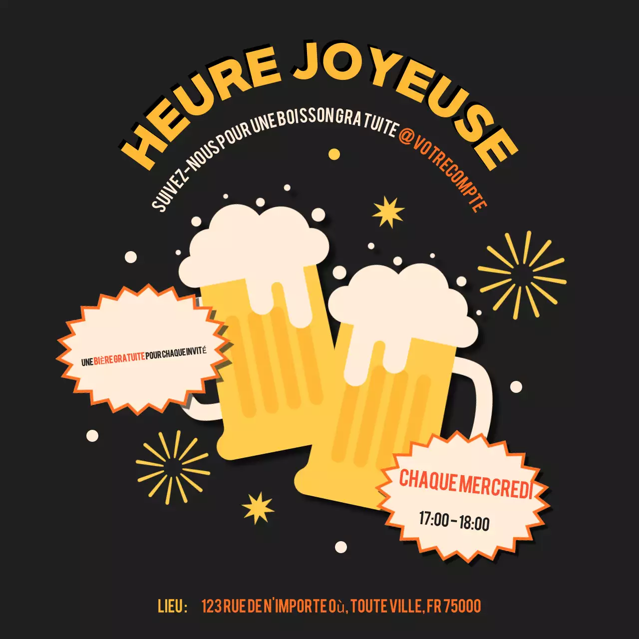 Campagne "Happy Hour" du Black and Yellow Basic