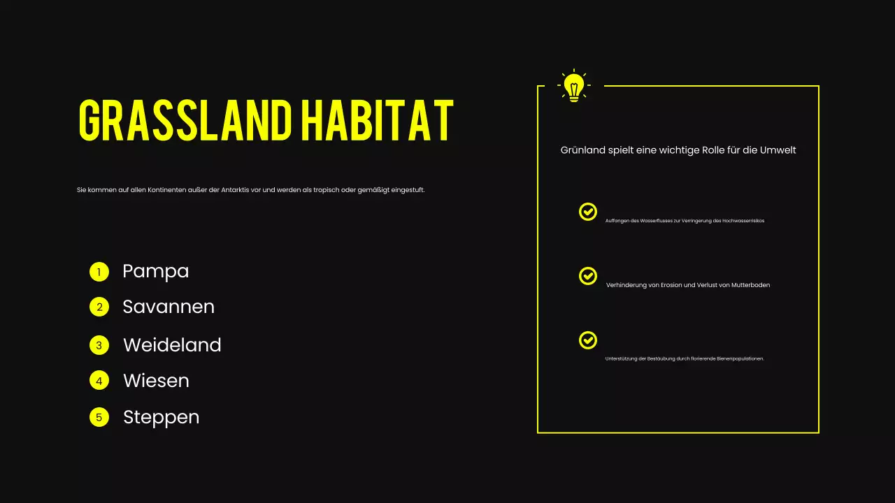 Schwarzer und gelber moderner Lebensraum für Tiere Vortragsmaterial