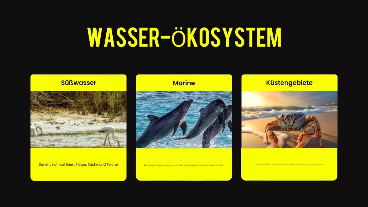 Schwarzer und gelber moderner Lebensraum für Tiere Vortragsmaterial