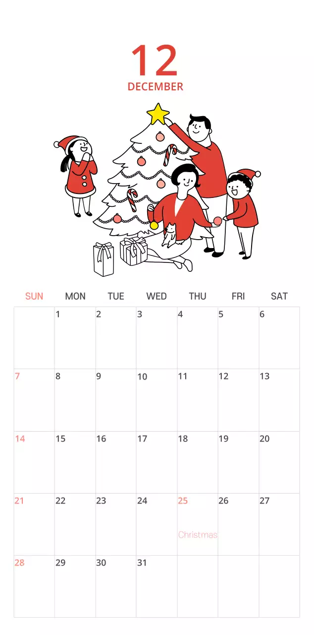 Colorful illustrated calendars