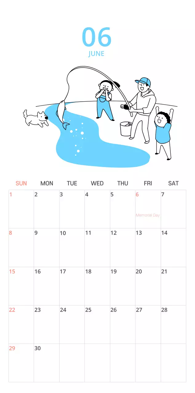 Colorful illustrated calendars