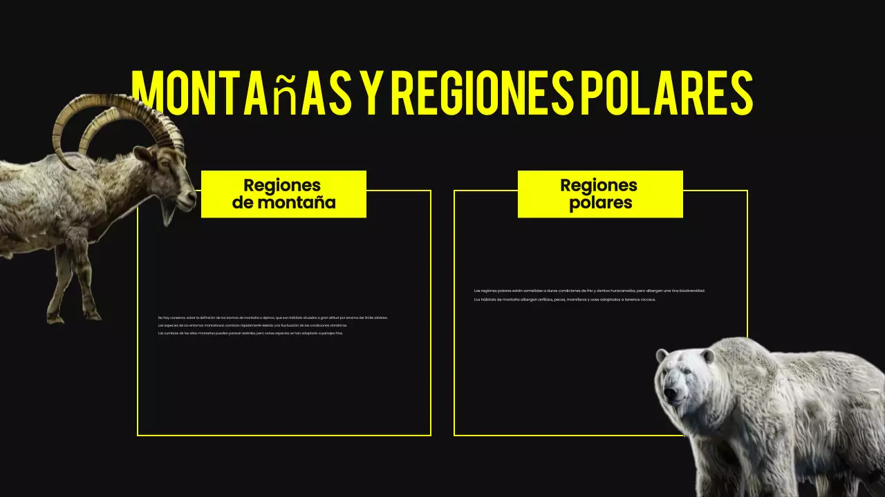 Negro y amarillo Hábitat animal moderno Material de lectura